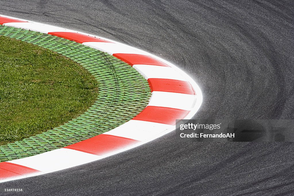 Corner on a race track