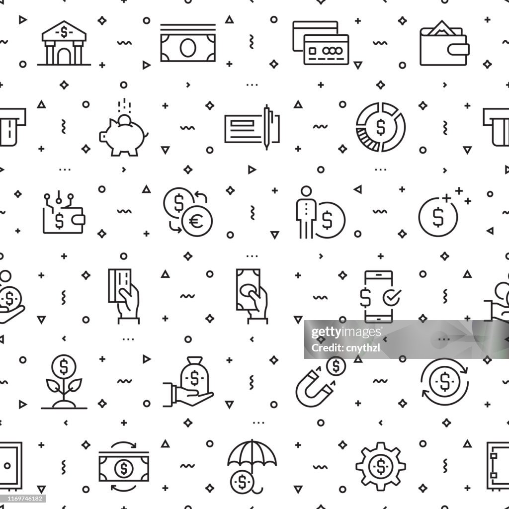 Basic Money Vector Vector Set Of Design Templates And Elements For Money Related In Trendy ...
