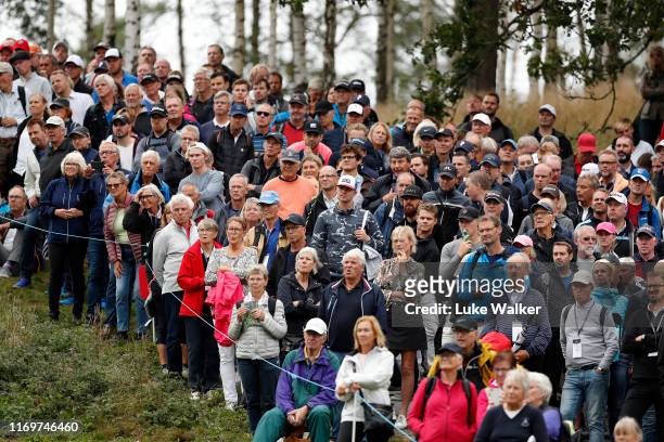 Crowds gather during Day Two of the Scandinavian Invitation at The Hills and Sports Club on August 23, 2019 in Molndal, Sweden.