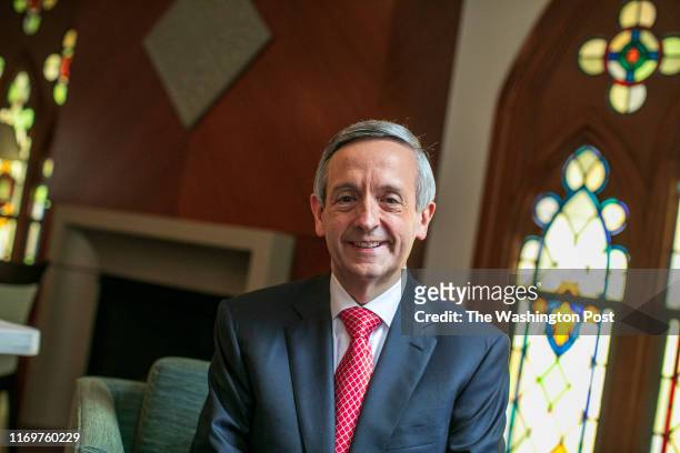 June 30, 2019: Dr. Robert Jeffress poses for a portrait after service at First Baptist Dallas church in Dallas, Texas on Sunday, June 30, 2019.