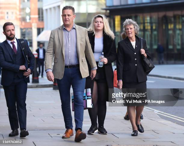 The family of murdered 17-year-old Jodie Chesney uncle Terry Chesney, sister Lucy Chesney and grandmother Christine Chesney arriving at the Old...