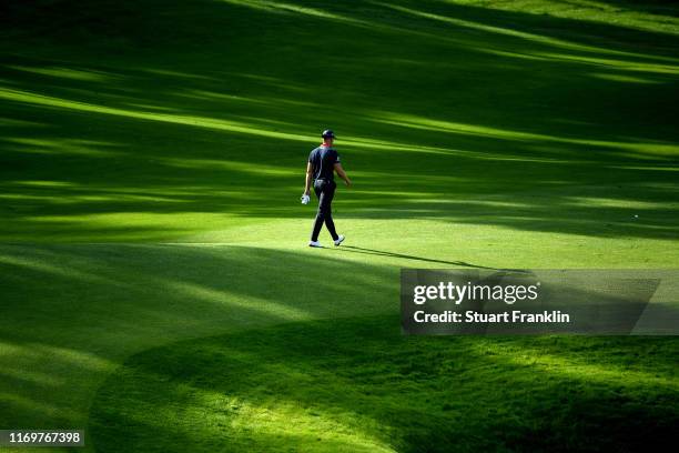 Henrik Stenson walks down a fairway during Day Two of the Scandinavian Invitation at The Hills and Sports Club on August 23, 2019 in Molndal, Sweden.