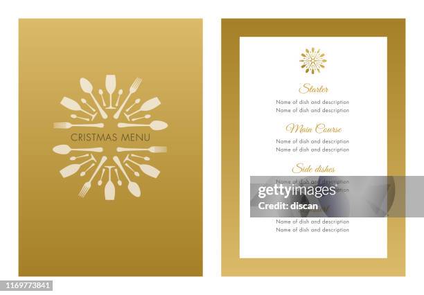 holidays menu template. - happy new year design stock illustrations