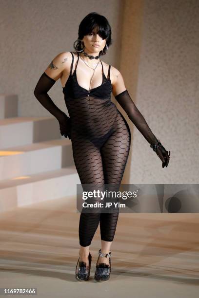 Model walks the runway for Savage X Fenty Show Presented by Amazon Prime Video on September 10, 2019 in New York City.