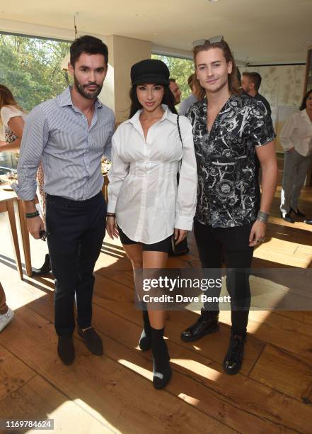 Jean Bernard Fernandez-Versini, Natsha Grano and Elijah Rowen attend Hide x Versini Macmillan Coffee Morning at Hide Restaurant on September 20, 2019...