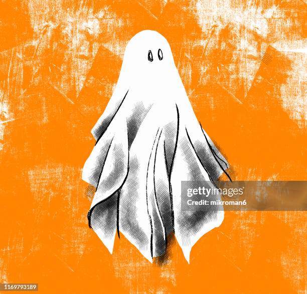 halloween ghost on a backgorund - fantasma foto e immagini stock