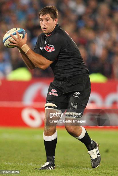 Willem Alberts during the Super Rugby match between Vodacom Bulls and the Sharks from Loftus Versfeld on June 18, 2011 in Pretoria, South Africa.