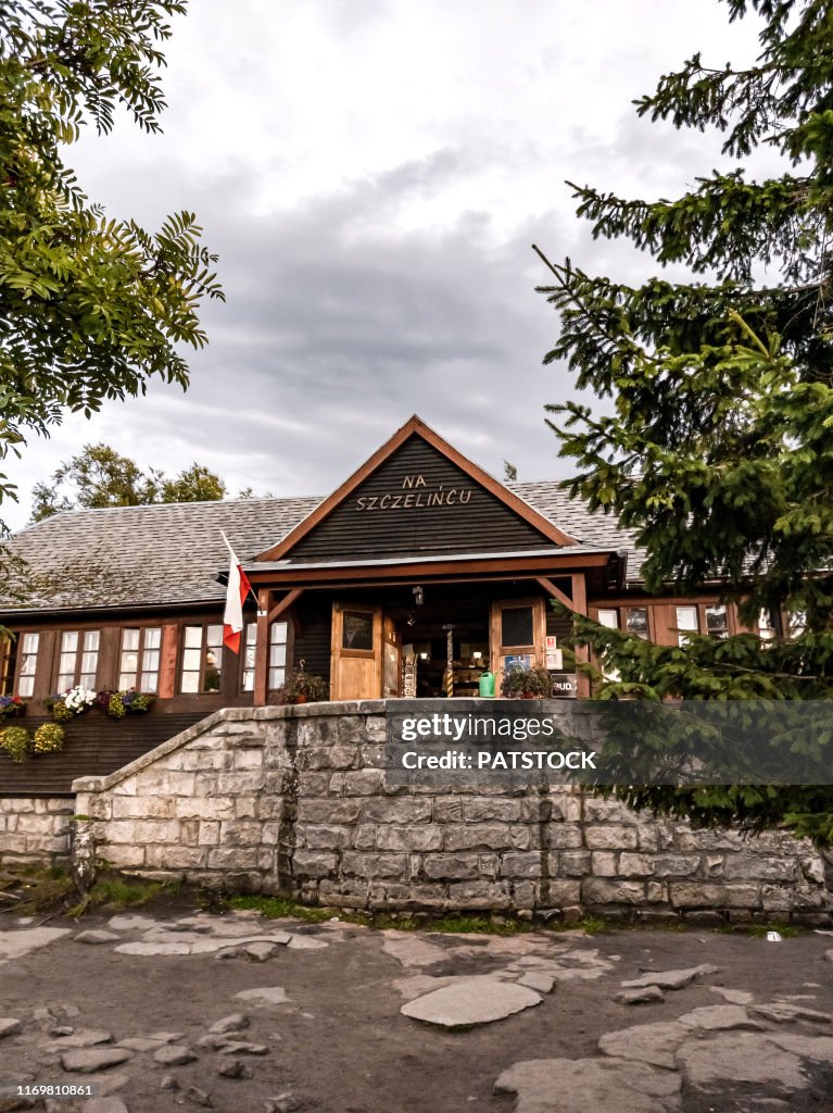 Na Szczelińcu mountain shelter atop Szczeliniec Wielki peak in Table Mountains, Poland