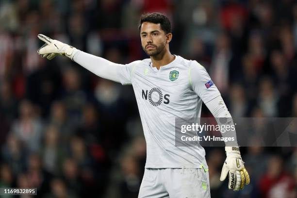 Sporting Clube de Portugal goalkeeper Renan Ribeiro during the UEFA Europa League group D match between PSV Eindhoven and Sporting Club de Portugal...