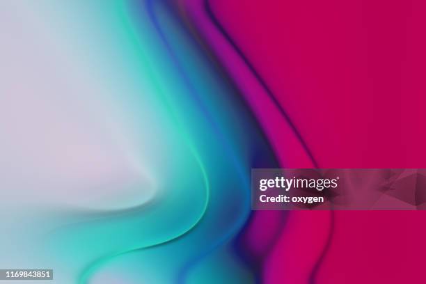 abstract magenta white teal wave flowing chromatic dynamic background - white morph stock pictures, royalty-free photos & images