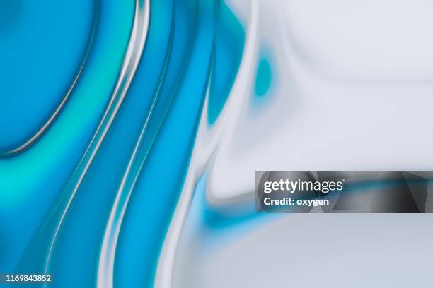 abstract blue white wave flowing chromatic holographic dynamic background - mixing stock pictures, royalty-free photos & images