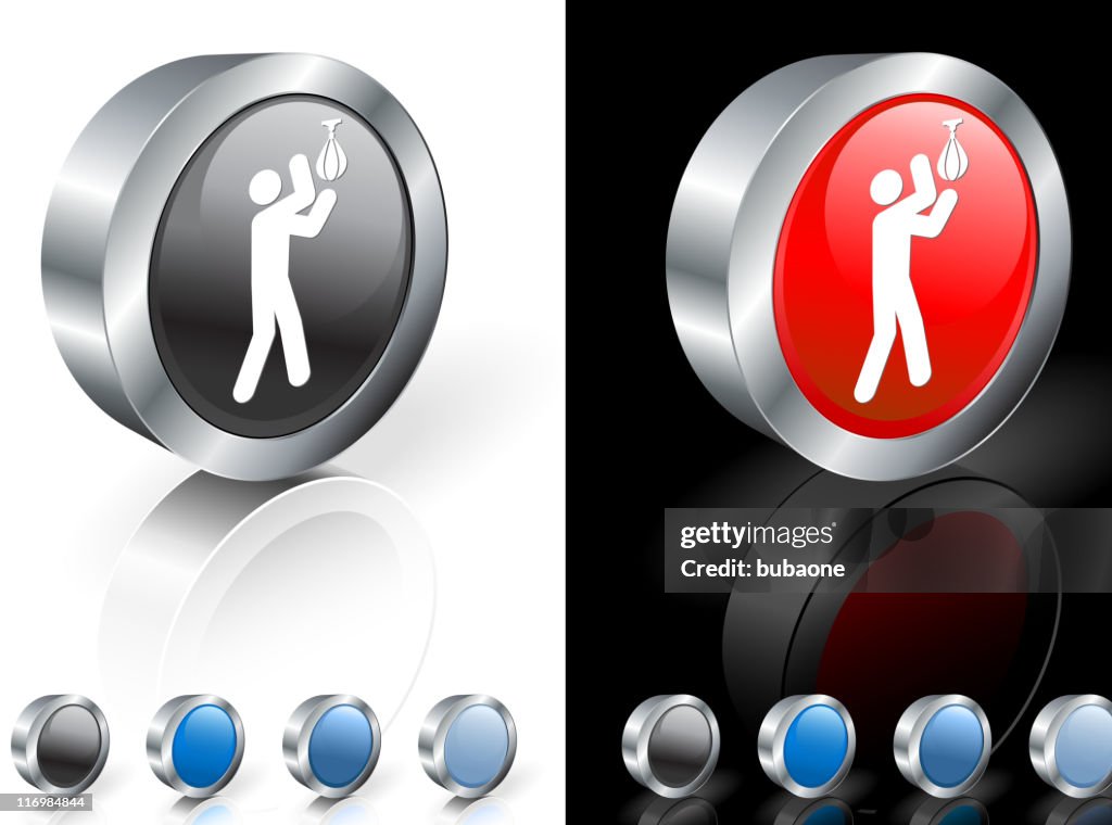 Speed bag training 3D royalty free vector art