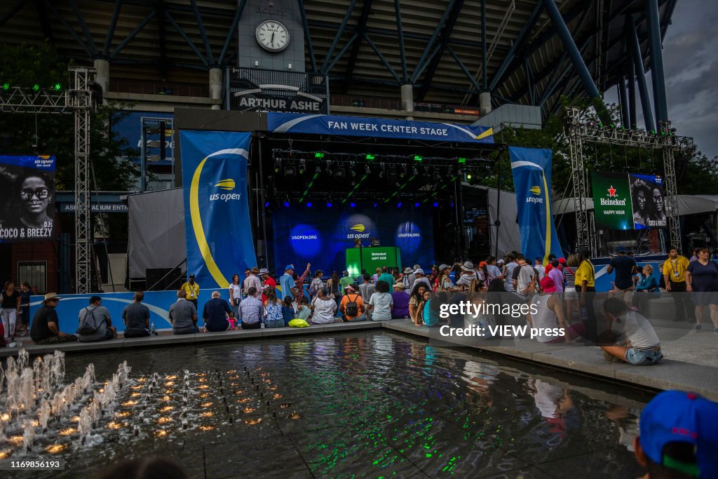US Open Fan Week: Roger Federer and Novak Djokovic Featured Practices