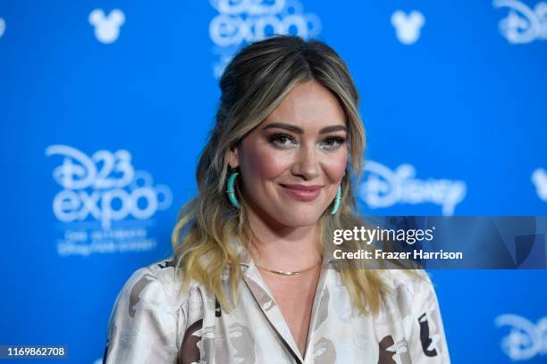 Hilary Duff attends D23 Disney+ Showcase at Anaheim Convention Center on August 23, 2019 in Anaheim, California.