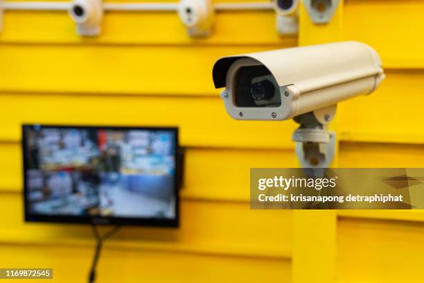 security cctv camera or surveillance system in office building,security cctv camera or surveillance system in the shop. - security camera view stock pictures, royalty-free photos & images