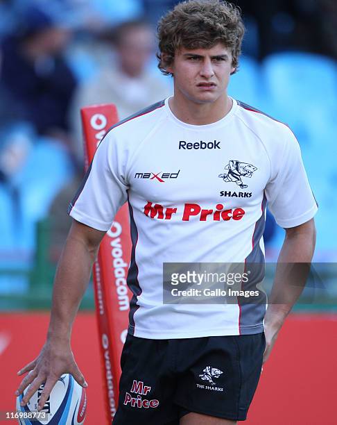 Patrick Lambie during the Super Rugby match between Vodacom Bulls and the Sharks from Loftus Versfeld on June 18, 2011 in Pretoria, South Africa.