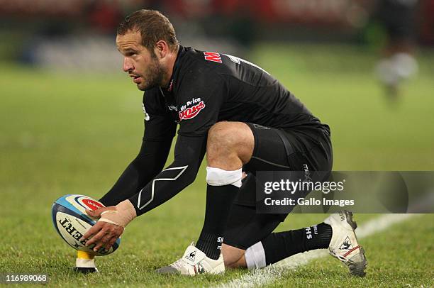 Frederic Michalak during the Super Rugby match between Vodacom Bulls and the Sharks from Loftus Versfeld on June 18, 2011 in Pretoria, South Africa.