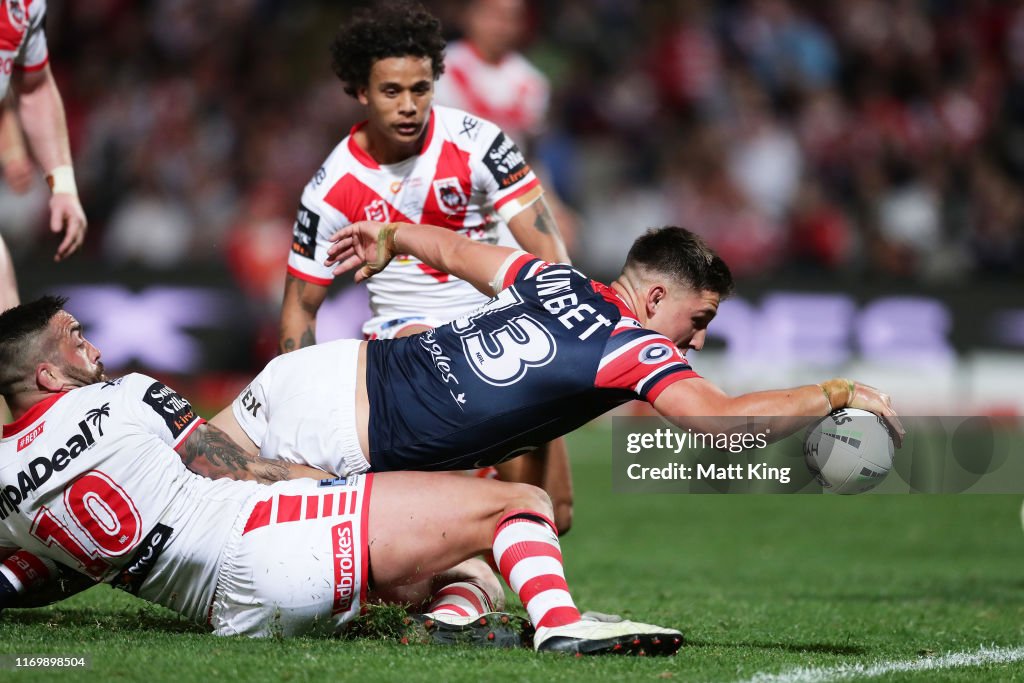 NRL Rd 23 - Dragons v Roosters