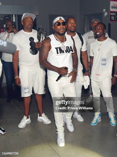 Tephlon and Young Jeezy attend Jeezy TM 104 All White Concert at Coca Cola Roxy on August 23, 2019 in Atlanta, Georgia.