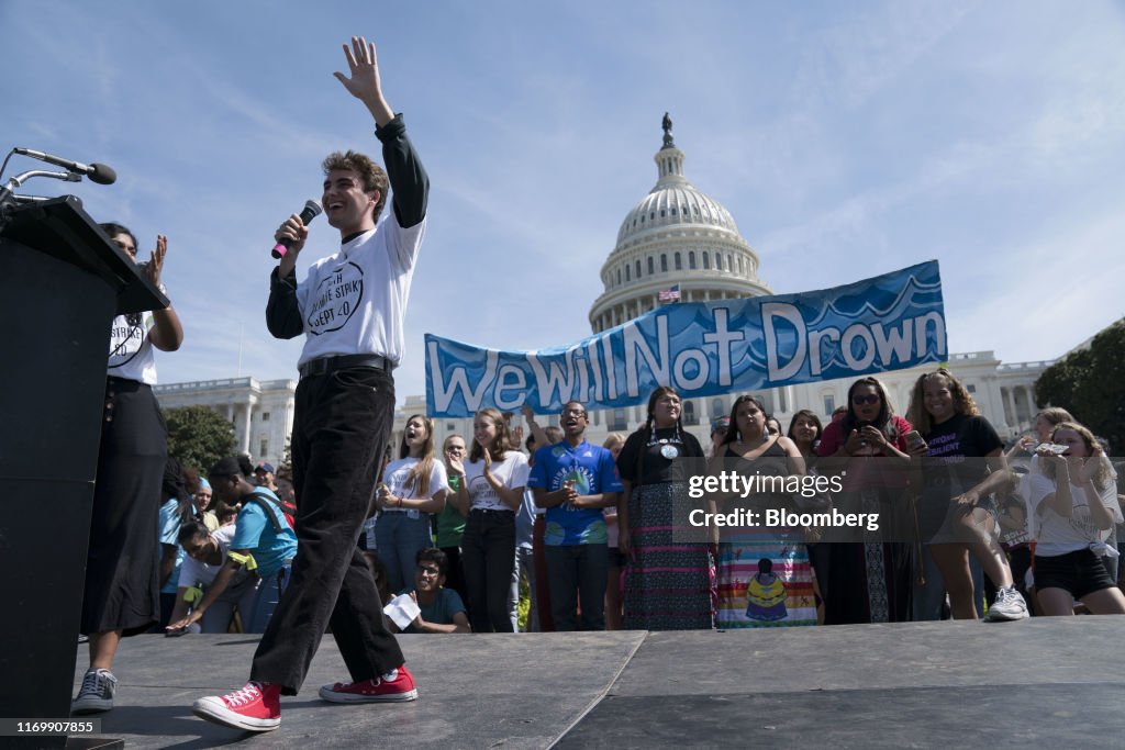 Demonstrators Participate In DC Climate Strike