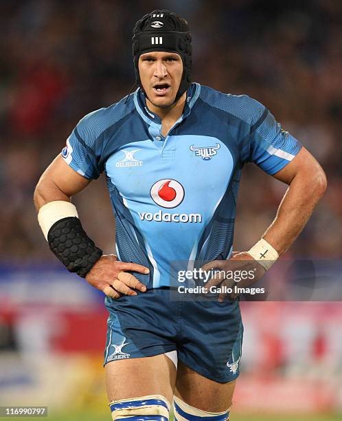 Pierre Spies during the Super Rugby match between Vodacom Bulls and the Sharks from Loftus Versfeld on June 18, 2011 in Pretoria, South Africa.