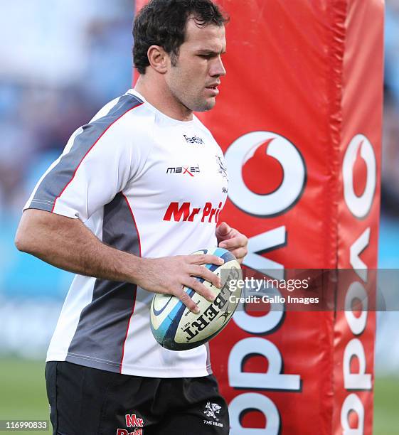 Bismarck Du Plessis during the Super Rugby match between Vodacom Bulls and the Sharks from Loftus Versfeld on June 18, 2011 in Pretoria, South Africa.