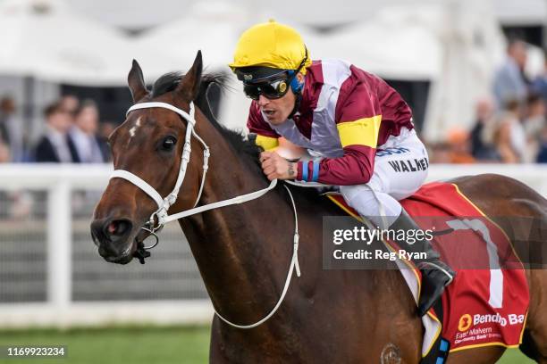 Brimham Rocks ridden by Michael Walker wins the East Malvern Bendigo Bank MRC Foundation Cup at Caulfield Racecourse on September 21, 2019 in...