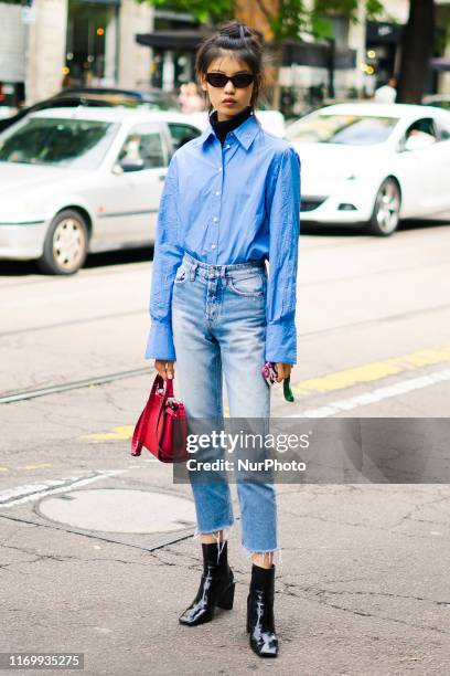 Street Style at Fendi fashion show: September 19 - Milan Fashion Week Spring/Summer 2020 19 September 2019, Milan, Italy