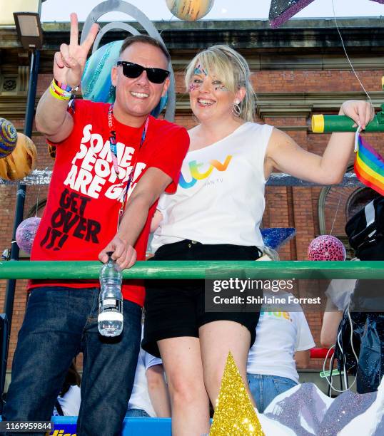 Antony Cotton during Manchester Pride 2019 on August 24, 2019 in Manchester, England.
