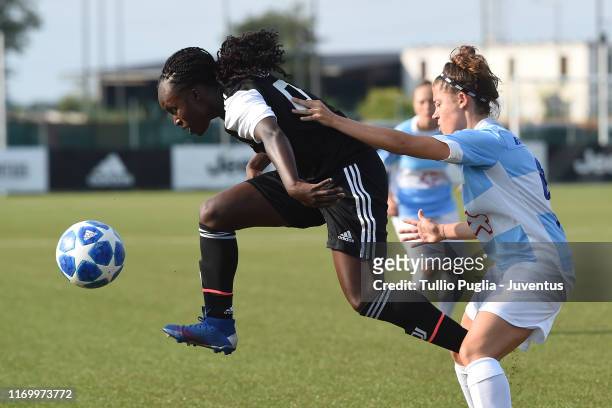 Eniola Aluko of Juventus Women in action during the friendly match between Juventus Women and Novese Women at Juventus Training Center on August 24,...