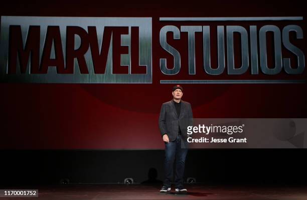 President of Marvel Studios Kevin Feige took part today in the Walt Disney Studios presentation at Disney’s D23 EXPO 2019 in Anaheim, Calif.