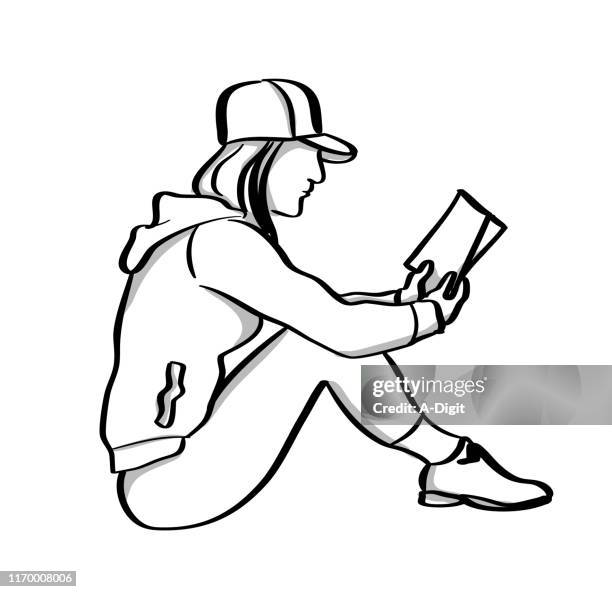 lesen jederzeit und überall - lesen stock-grafiken, -clipart, -cartoons und -symbole