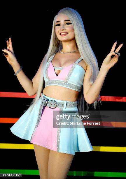 Kim Petras poses backstage during Manchester Pride 2019 on August 24, 2019 in Manchester, England.