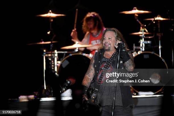 Vince Neil of Motley Crue performs at the Kentucky State Fair on August 24, 2019 in Louisville, Kentucky.