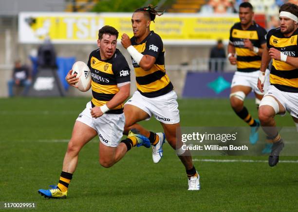 Daniel Waite of Taranaki during the round 3 Mitre 10 Cup match between Taranaki and Northland at Yarrow Stadium on August 25, 2019 in Taranaki, New...