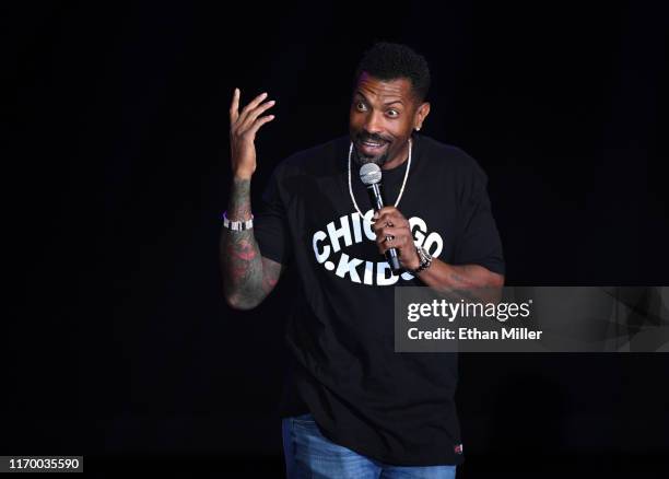 Actor, comedian and writer Deon Cole performs his stand-up comedy routine at The Orleans Showroom at The Orleans Hotel & Casino on August 24, 2019 in...