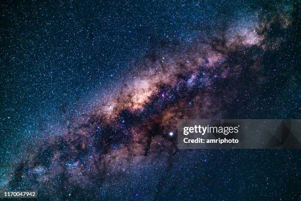 space - milky way - via láctea imagens e fotografias de stock