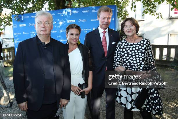 Co-creator of the Festival Dominique Besnehard, Grand Duchess Maria Theresa of Luxembourg, Grand Duke Henri of Luxembourg and Macha Meril attend the...
