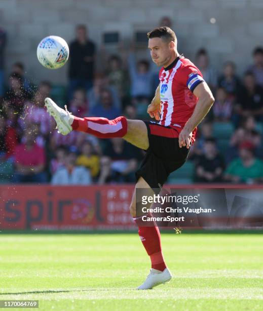 Lincoln City's Jason Shackell during the Sky Bet League One match between Lincoln City and Oxford United at Sincil Bank Stadium on September 21, 2019...