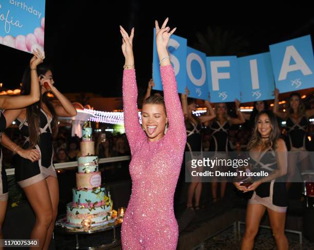 Sofia Richie celebrates her 21st birthday at XS Nightclub at Wynn Las Vegas on August 24, 2019 in Las Vegas, Nevada.