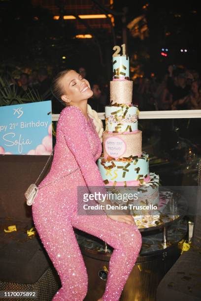 Sofia Richie celebrates her 21st birthday at XS Nightclub at Wynn Las Vegas on August 24, 2019 in Las Vegas, Nevada.