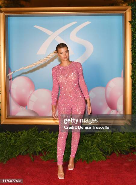 Sofia Richie arrives at her 21st birthday celebration at XS Nightclub at Wynn Las Vegas on August 24, 2019 in Las Vegas, Nevada.