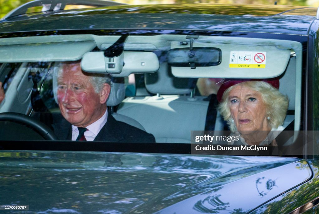 Royal Family Members Attend Crathie Kirk Church