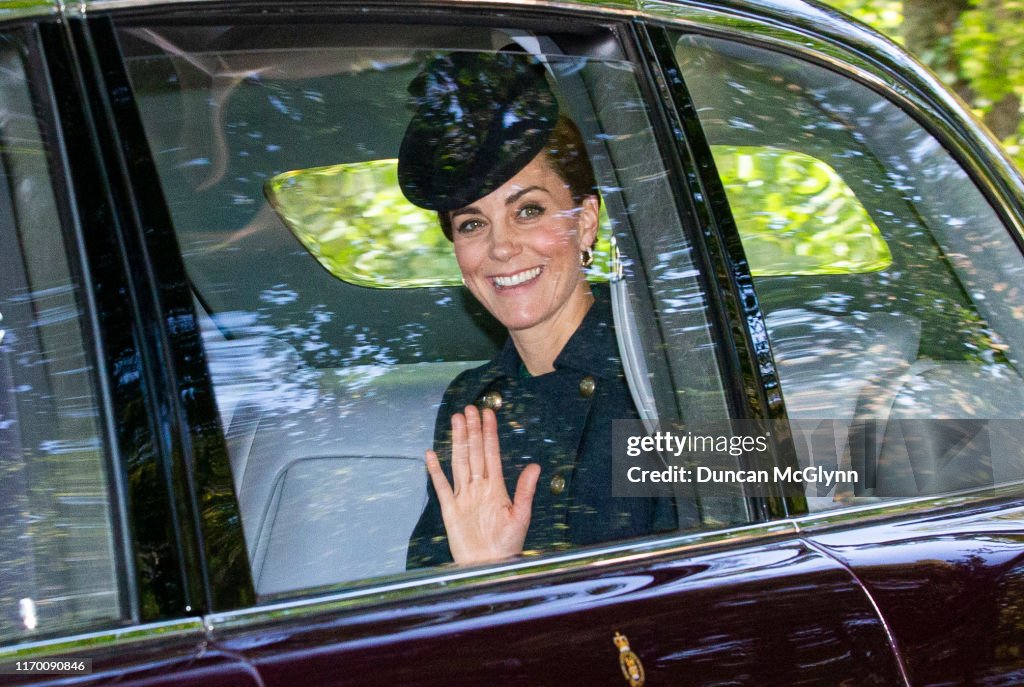 Royal Family Members Attend Crathie Kirk Church