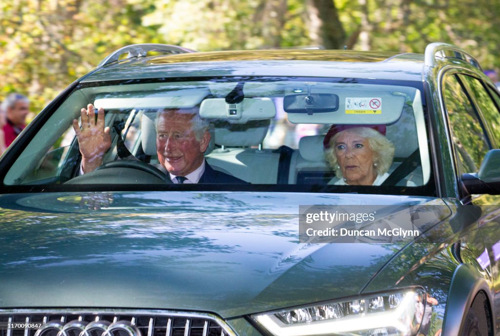 Royal Family Members Attend Crathie Kirk Church