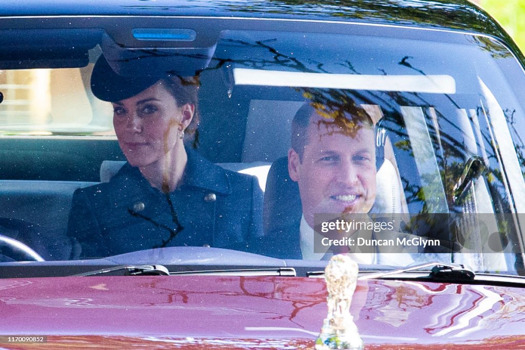 Royal Family Members Attend Crathie Kirk Church