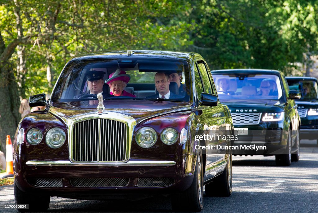 Royal Family Members Attend Crathie Kirk Church