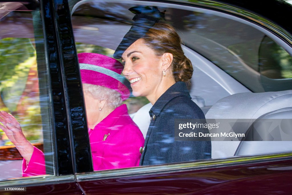 Royal Family Members Attend Crathie Kirk Church