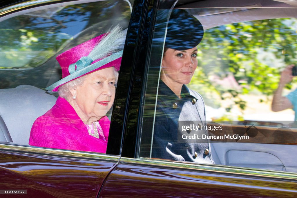 Royal Family Members Attend Crathie Kirk Church