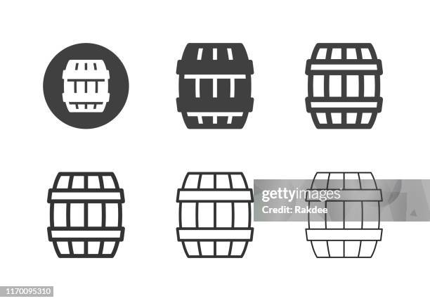 beer barrel icons - multi series - multi barrel stock illustrations